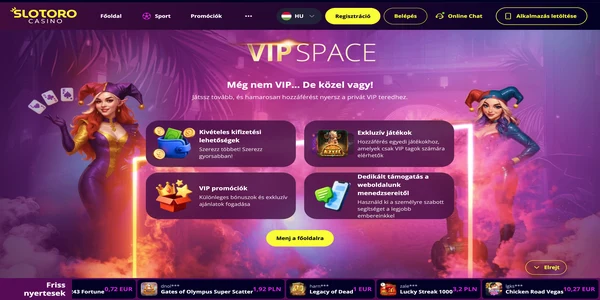 Slotoro Casino vip program  na mobile